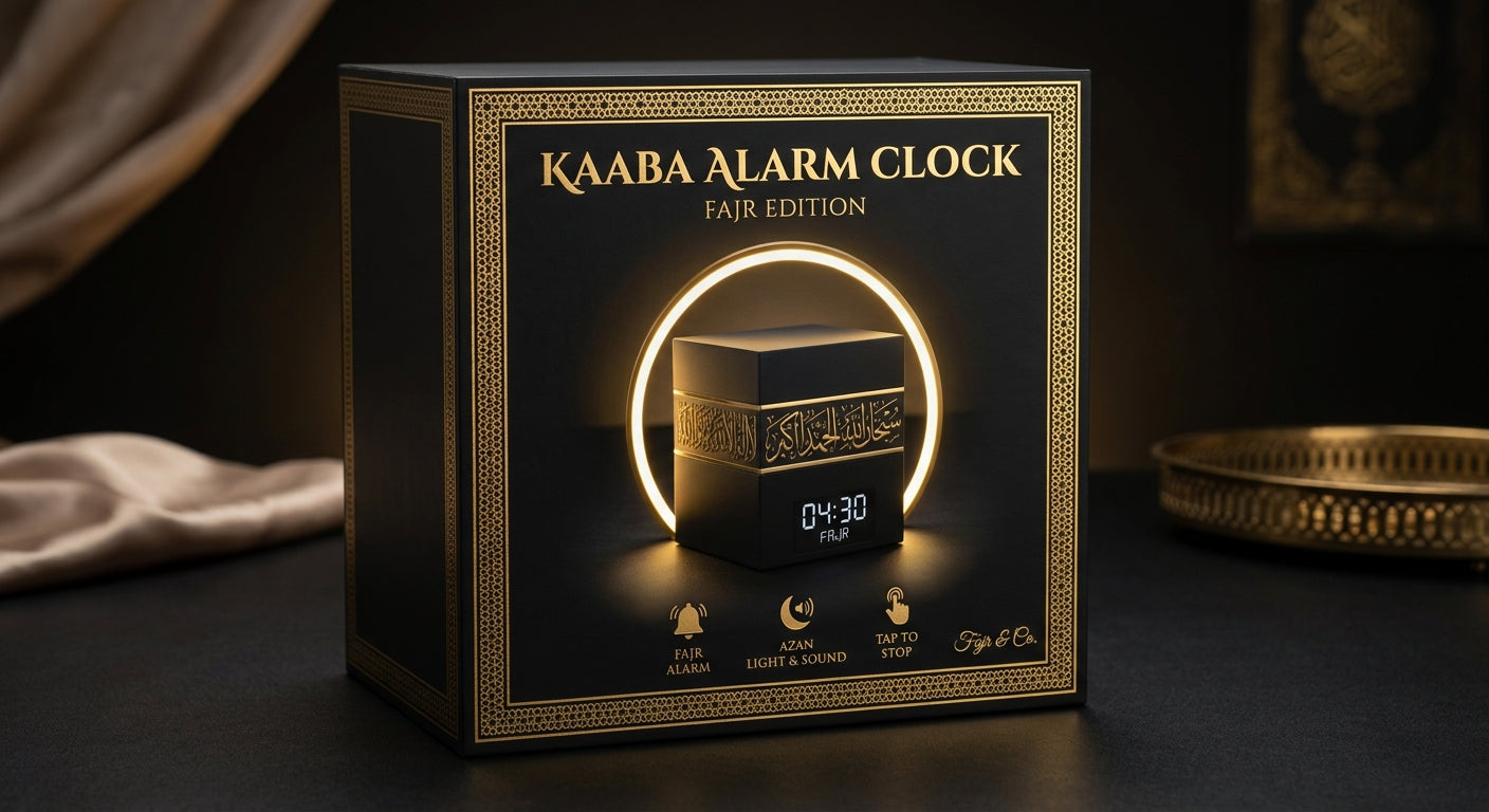 Le Réveil Fajr™ — Horloge Lumineuse Inspirée de la Kaaba