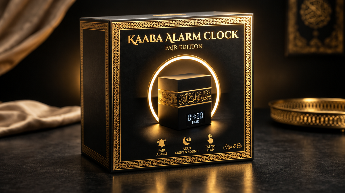 Le Réveil Fajr™ — Horloge Lumineuse Inspirée de la Kaaba